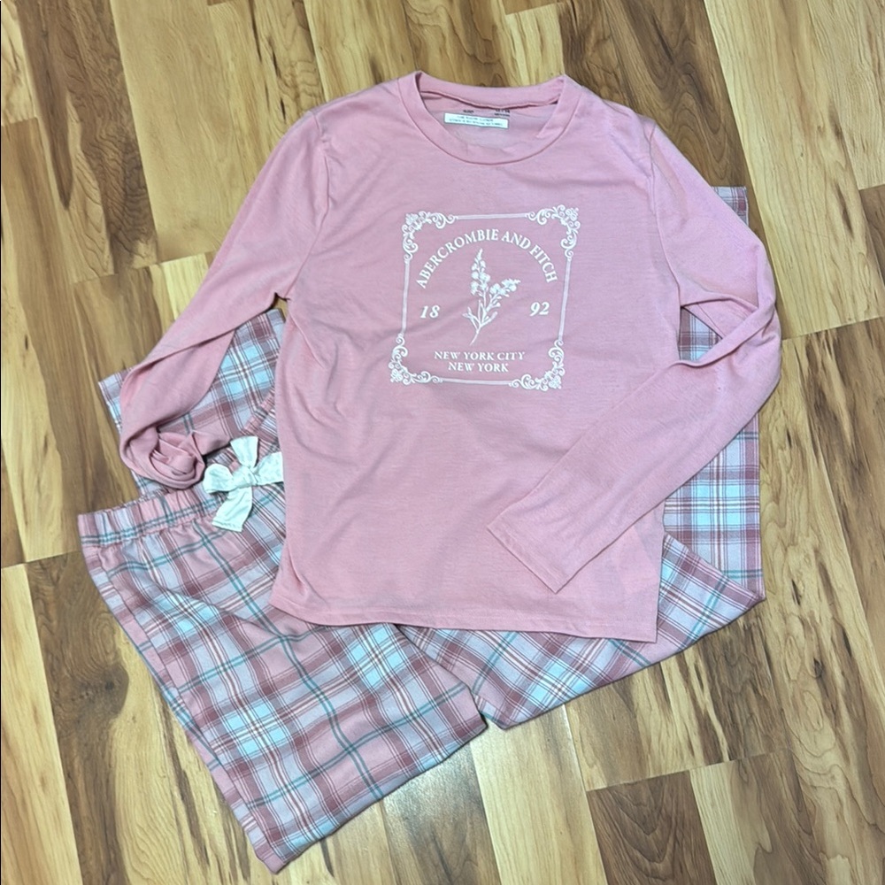 Abercrombie Kids Pink Pajama Set Classic Comfort